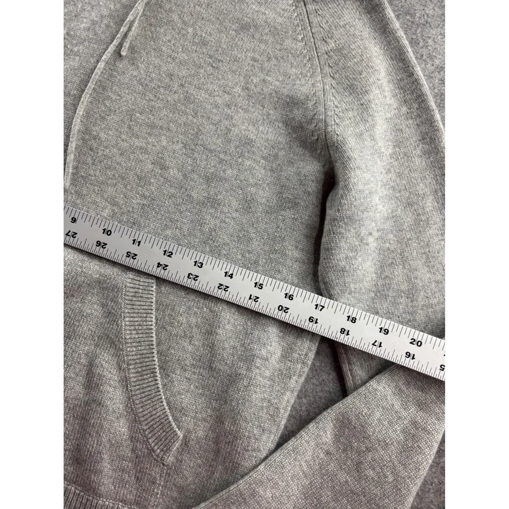 Banana Republic 100% Cashmere Hoodie Sweater Gray Knit Pullover Mens Medium